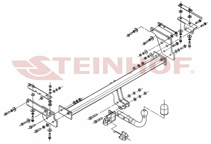 Tilhengerfeste-sett med fast kule STEINHOF Steinhof