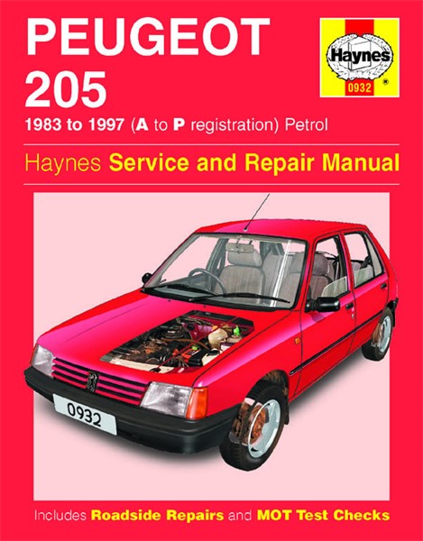 Haynes Reparasjonshåndbok, Peugeot 205 Petrol, Universal - 29811 - OE 0932