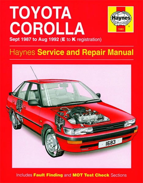 Reparationshandbok, Toyota Corolla Haynes Haynes
