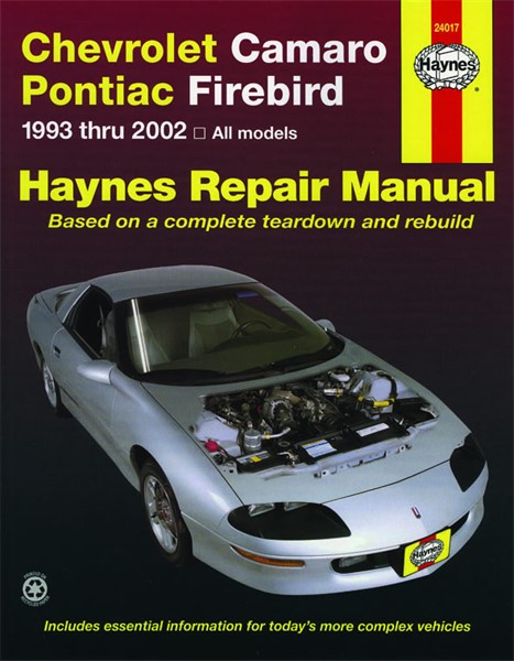 Haynes Reparasjonshåndbok, Chevrolet Camaro Pontiac Firebird, Universal - 47095 - OE 24017, 9781563925566