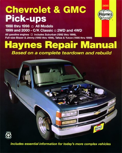 Haynes Reparasjonshåndbok, Chevrolet & Gmc Pick-ups, 2wd 4wd, Universal - 47081 - OE 24065, 9781563924262