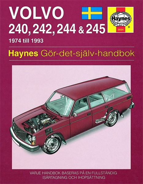 Haynes Reparasjonshåndbok, Volvo 240, 242, 244 & 245 Haynes