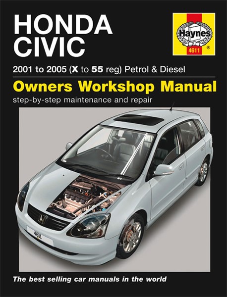 Honda Civic Petrol &amp; Diesel (01 - 05) Haynes Repair Manual av Haynes Publishing
