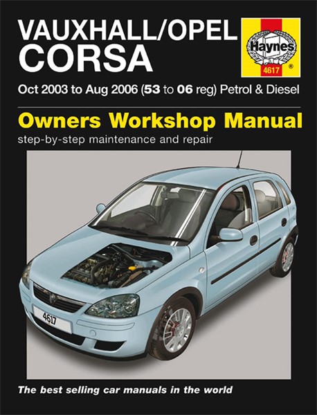 Haynes Reparasjonshåndbok, Vauxhall/opel Corsa, Universal - 29613 - OE 4617