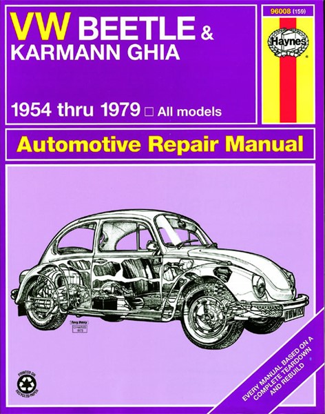 Haynes Reparasjonshåndbok, Vw Beetle & Karmann Ghia Haynes