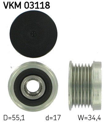 Frihjul, dynamo 110A SKF SKF