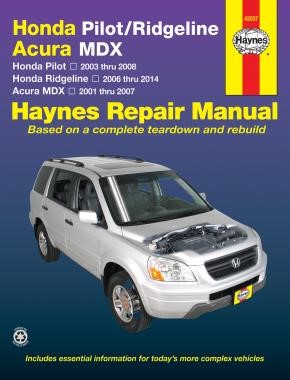 Haynes Reparasjonshåndbok, Honda Pilot/acura Mdx HAYNES Haynes