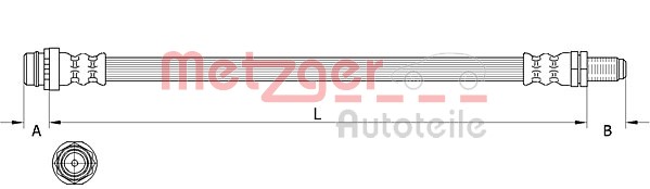 Bremseslange, Framaksel høyre, Framaksel venstre - P1043188 - volvo xc60 suv i - OE 31305080, 32246093