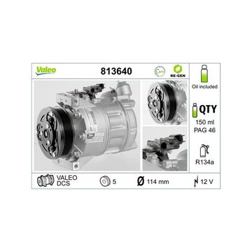 Kompressor, klimaanlegg 12V VALEO VALEO