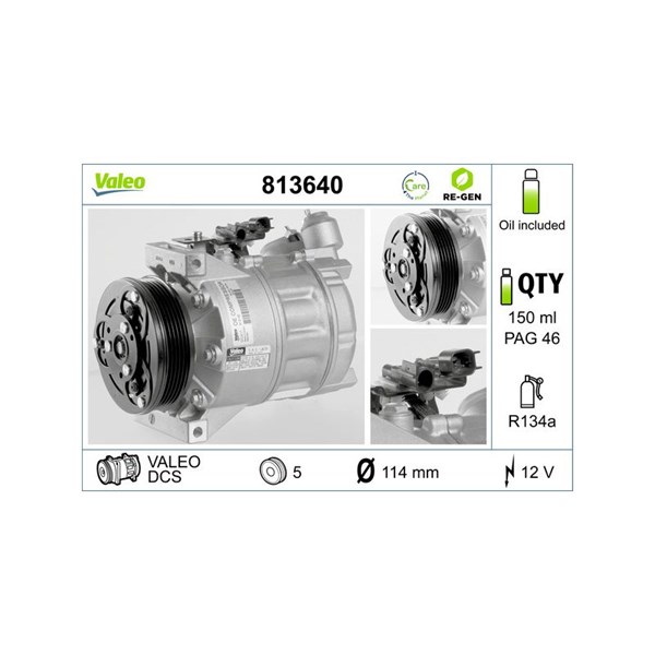 Kompressor, klimaanlegg 12V VALEO VALEO Kompressor, klimaanlegg 12V VALEO VALEO