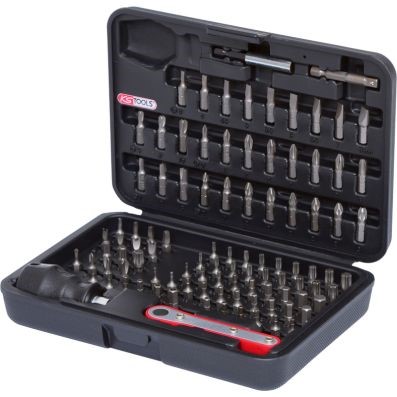 Bitssett med bitskralleskaft 1/4", 99 stk KS TOOLS