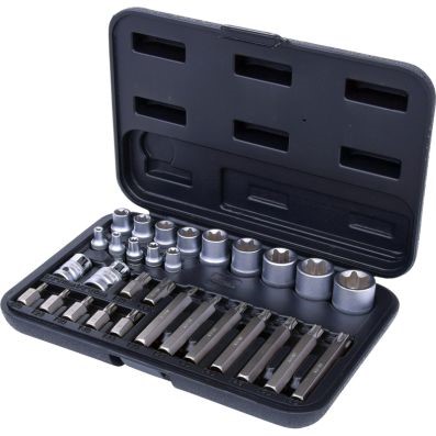 Torx-pipenøkkel- og bits-sett, 30 deler bits med hull KS TOOLS