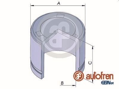 Stempel, bremseklave, Framaksel, Bakaksel Autofren seinsa D025322 AUTOFREN SEINSA