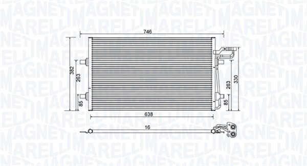 Kondensator, klimaanlegg MAGNETI MARELLI MAGNETI MARELLI