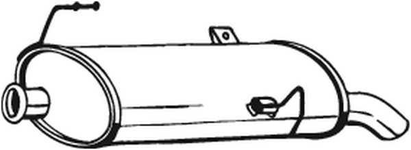 sluttlyddemper BOSAL - peugeot 206 halvkombi, 206 van - OE 1726NY