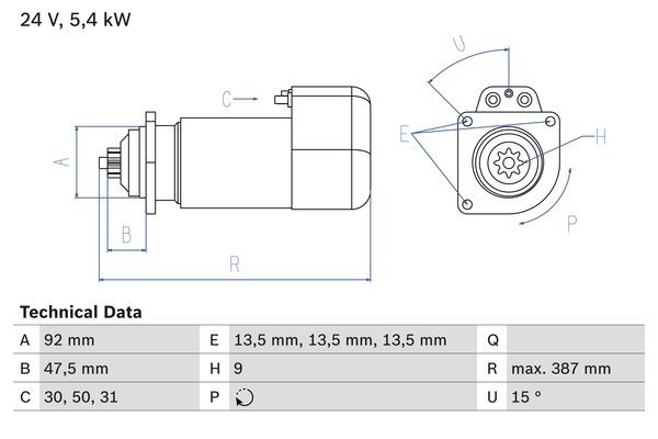 Starter 24V BOSCH BOSCH