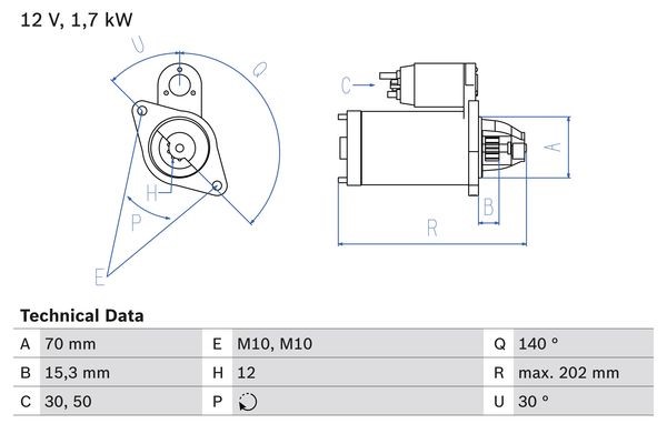 Starter 12V BOSCH BOSCH
