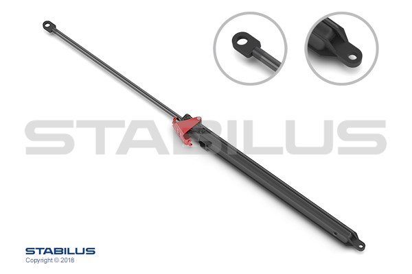 Pneumatisk fjær, motorpanser, på begge sider STABILUS STABILUS