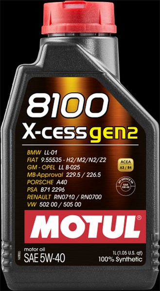 Motorolje Motul 8100 X-Cess Gen2 5W-40 MOTUL