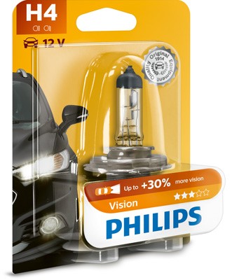 Halogenlampe PHILIPS Vision H4 P43t-38 Philips
