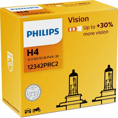 Halogenpære  PHILIPS Vision H4 P43t-38 Philips