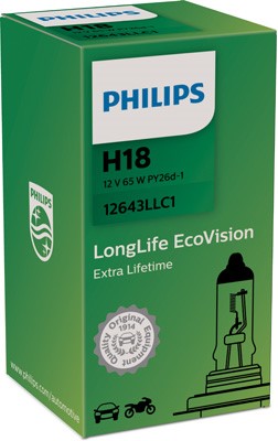 Halogenpære PHILIPS LongLife EcoVision H18 PY26d-1 12V PHILIPS Philips