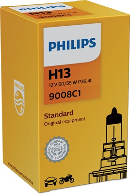 Halogenpære PHILIPS H13 P26,4t 12V PHILIPS Philips