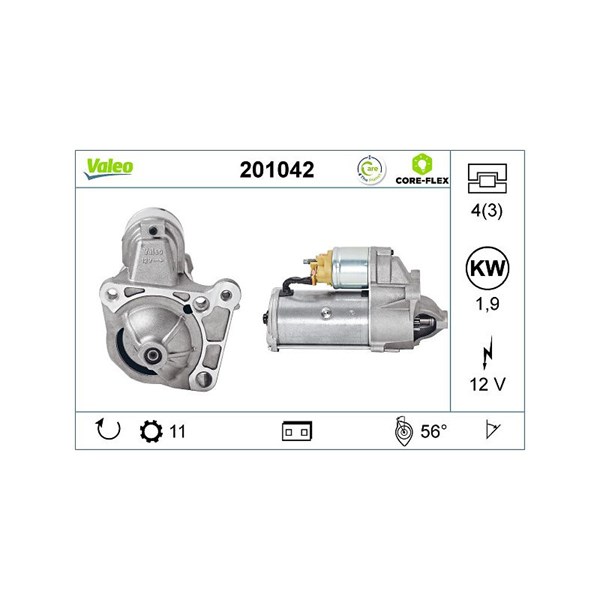 Starter 12V VALEO Valeo core-flex VALEO