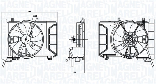 MAGNETI MARELLI Ventilator, motorkjøling - P1145814 - toyota yaris - OE 163600Q040