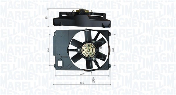 MAGNETI MARELLI Ventilator, motorkjøling - P1145840 - citroën, fiat, peugeot - OE 125339, 1253C1, 1305222080