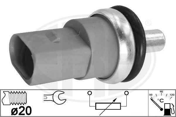 Sensor, kjølemiddeltemperatur, Brennstoffledning - audi, chrysler, dodge, jeep, seat, skoda, vw - OE 038 906 081 B, 5033378AA, K5033378AA