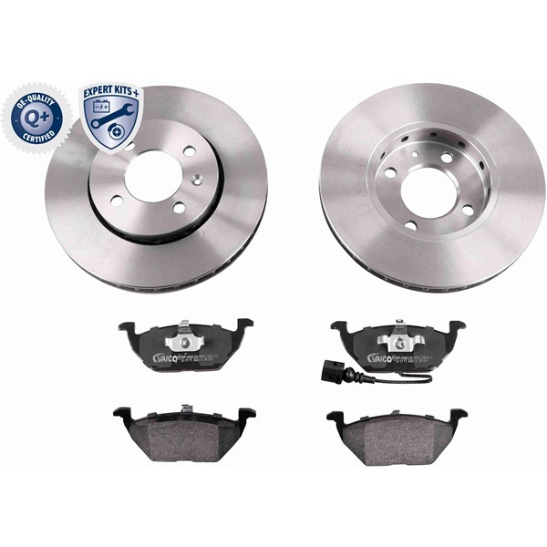 Bremsesett, Skivebremser Ventilert, Framaksel VAICO Expert kits + VAICO
