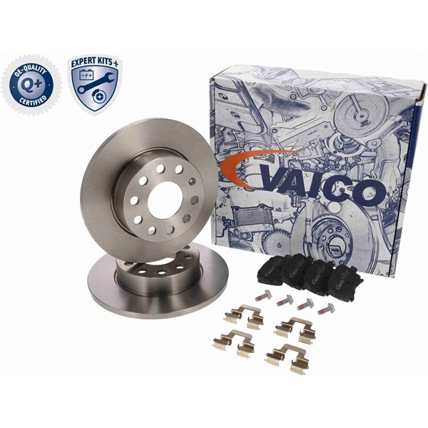 Bremsesett, Skivebremser Full, Bakaksel VAICO Expert kits + VAICO
