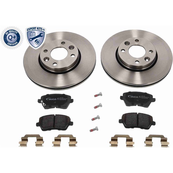 Bremsesett, Skivebremser Ventilert, Framaksel VAICO Expert kits + VAICO
