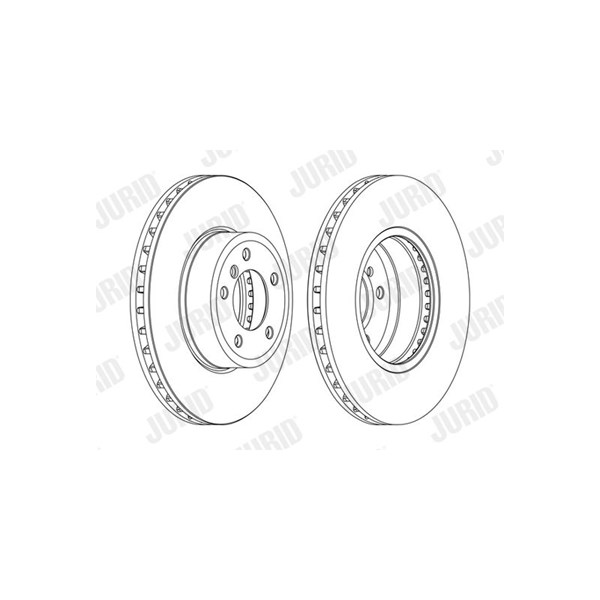 Bremseskive Ventilert, Framaksel JURID Jurid white low dust JURID