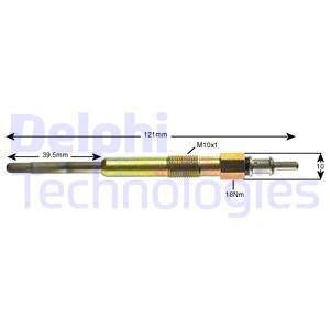 Glødeplugg 11,5V DELPHI DELPHI