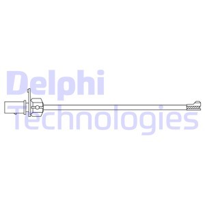 Alarmkontakt, bremsebeleggslitasje, Bakaksel, Framaksel DELPHI DELPHI