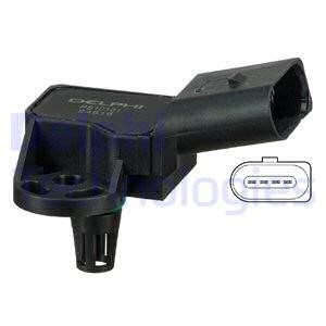 Sensor, sugerørtrykk, Nede DELPHI DELPHI