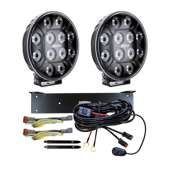 SWEDSTUFF Ferdig sett 2x Ldl-04 Ekstra Lys 9" Led - P1362652 - 1362652