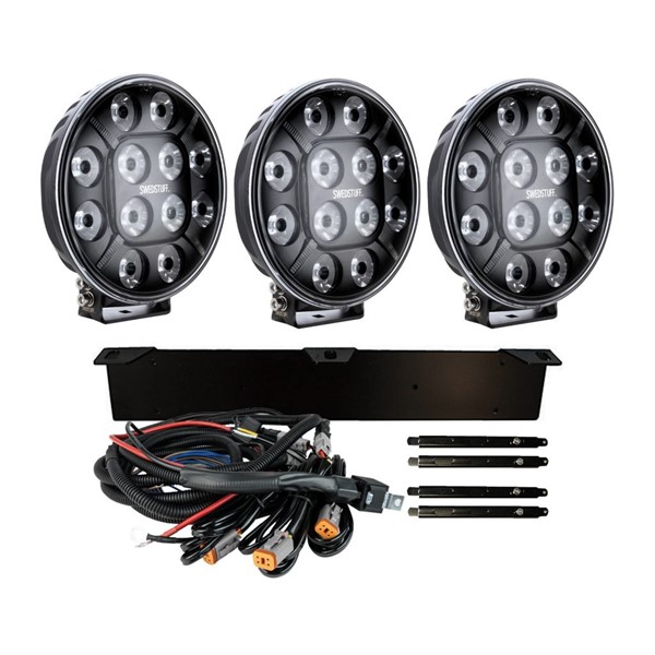 SWEDSTUFF Ferdig sett 3x Ldl-04 Ekstra Lys 9" Led - P1362653 - 1362653