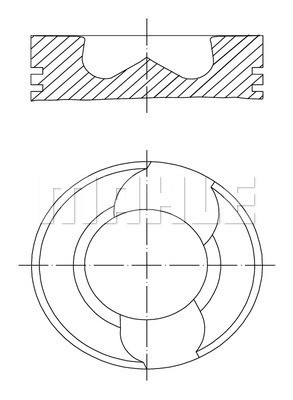 Stempel, Til sylinder 3, Til sylinder 4, Til sylinder 5 MAHLE MAHLE