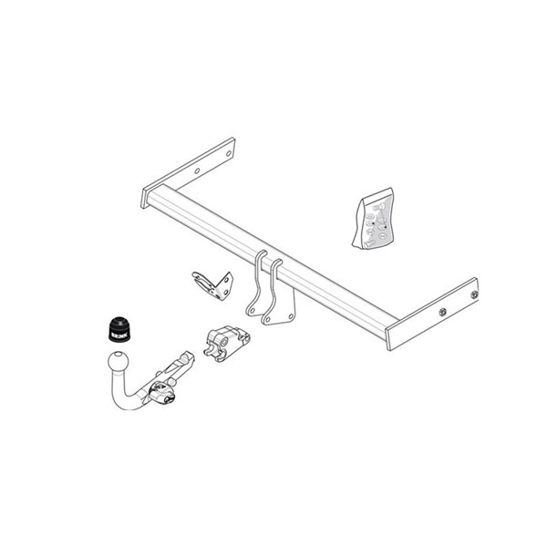Tilhengerfeste avtakbar kule Brink Volvo V70 / S80 2006–2016 BRINK