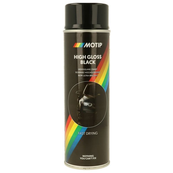 Spraylakk svart høyglans 500ml MOTIP