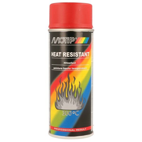 Varmebestandig spraylakk rød 400ml MOTIP