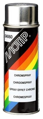 Krom spraylakk grå blank 400ml MOTIP
