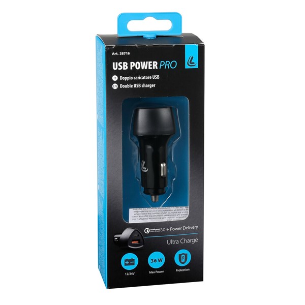 Usb-lader 36w - 12/24v LAMPA Lampa
