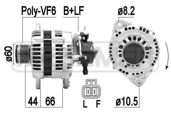Dynamo 14V 110A