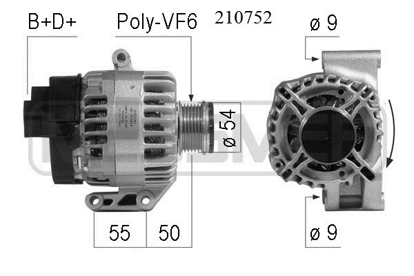 Dynamo 14V 120A