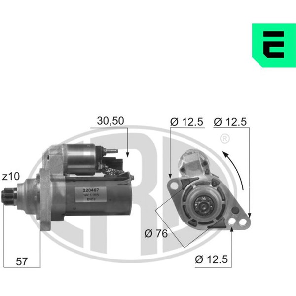 Starter 12V ERA OEM Oem ERA OEM