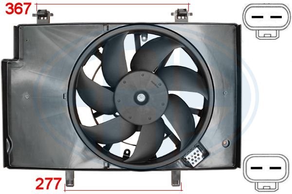 Ventilator, motorkjøling 12V - P1434282 - ford fiesta vi, fiesta van vi - OE 1525897, 1541278, 1557573